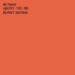 #E76444 - Burnt Sienna Color Image